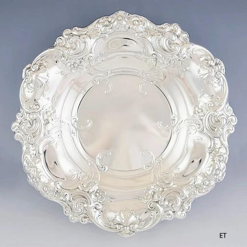1961 Lovely Vintage Gorham Sterling Silver Floral & Scroll Bowl (1 of 7)