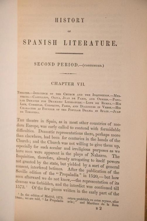 George Ticknor / History of Spanish Literature 1855 - 17
