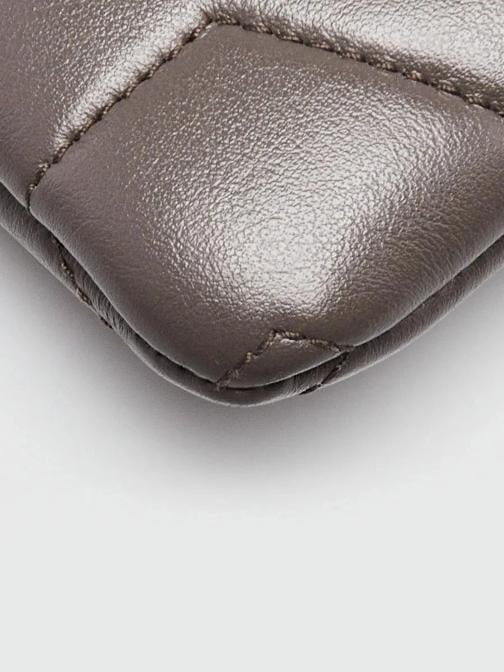 Yves Saint Laurent Grey Chevron Quilted Leather LouLou Flap Bag - 4