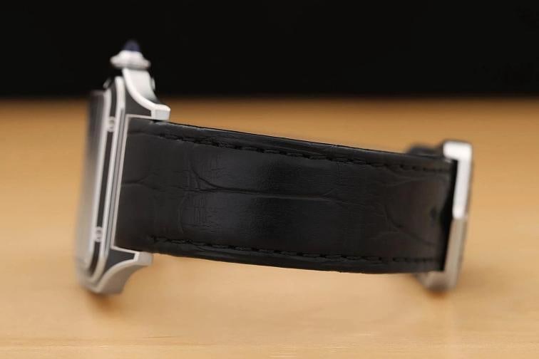 2024 B&P CARTIER SANTOS DUMONT WSSA0046 BLACK STAINLESS STEEL LEATHER WATCH - 5