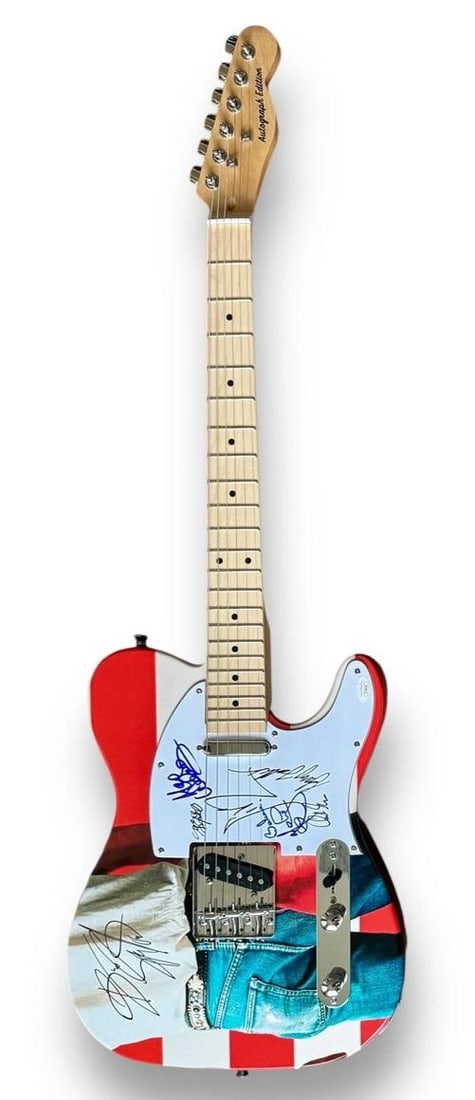 Bruce Springsteen Signed Guitar Custom JSA COA Van Zandt Lofgren Weinberg +3 - 4