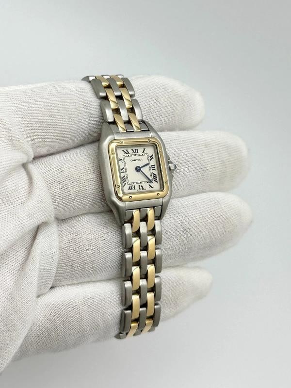 Cartier Panthere Small 112000R 22mm Ladies Watch 18K Yellow Gold Stainless Steel - 9