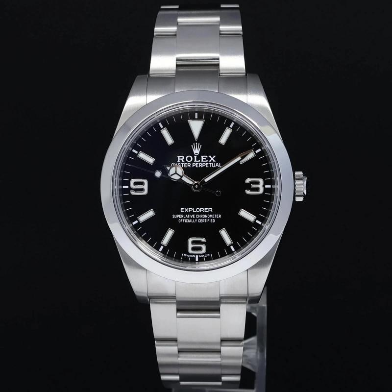 2016 MINT Rolex 214270 Explorer Black BLUE LUME 3-6-9 Steel 39mm Watch Box - 2