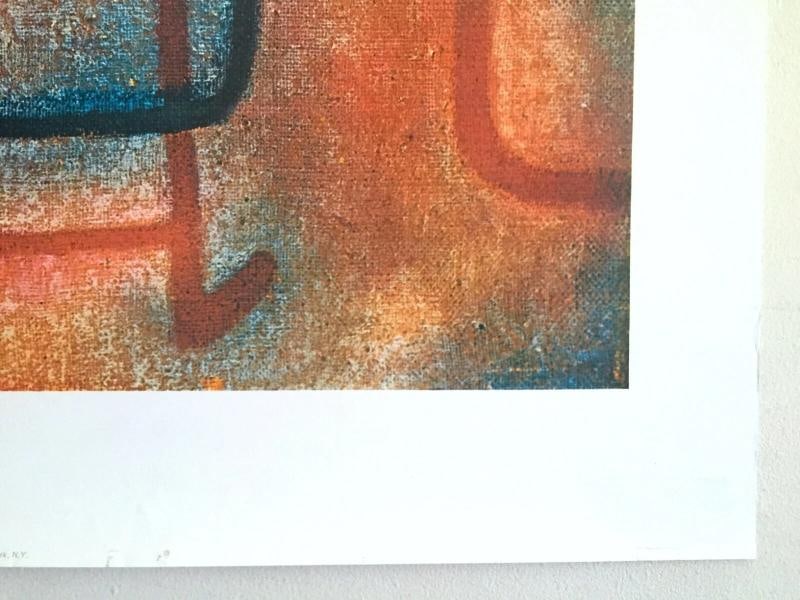 PAUL KLEE FOUNDATION RARE VTG 1960 LITHOGRAPH PRINT "LA BELLE JARDINIERE" 1939 - 11