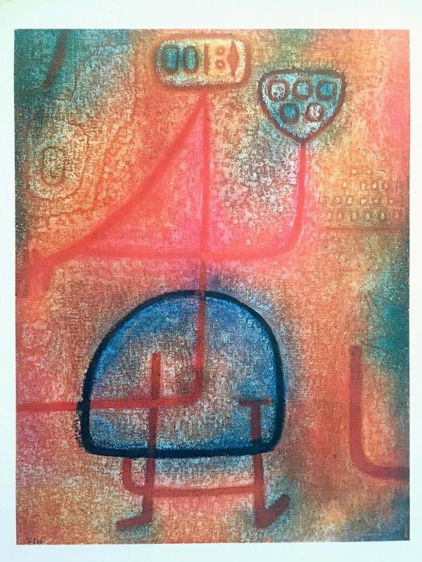 PAUL KLEE FOUNDATION RARE VTG 1960 LITHOGRAPH PRINT "LA BELLE JARDINIERE" 1939 - 12