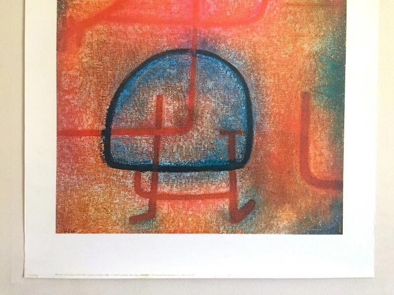 PAUL KLEE FOUNDATION RARE VTG 1960 LITHOGRAPH PRINT "LA BELLE JARDINIERE" 1939 - 3