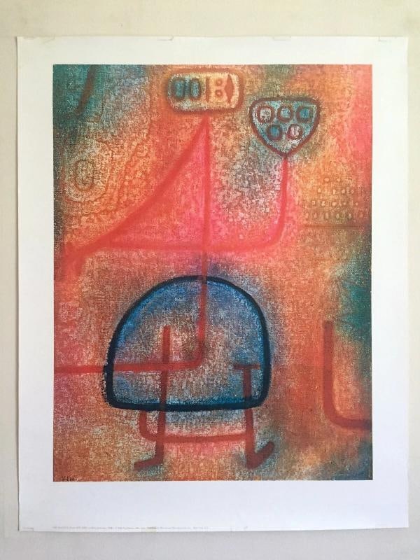 PAUL KLEE FOUNDATION RARE VTG 1960 LITHOGRAPH PRINT "LA BELLE JARDINIERE" 1939 - 4