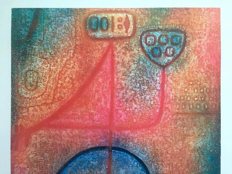 PAUL KLEE FOUNDATION RARE VTG 1960 LITHOGRAPH PRINT "LA BELLE JARDINIERE" 1939 - 6
