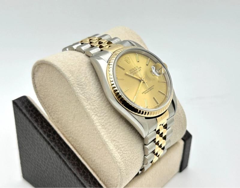 Rolex Datejust 16233 36mm Champagne Dial 18k Yellow Gold Stainless Steel - 4