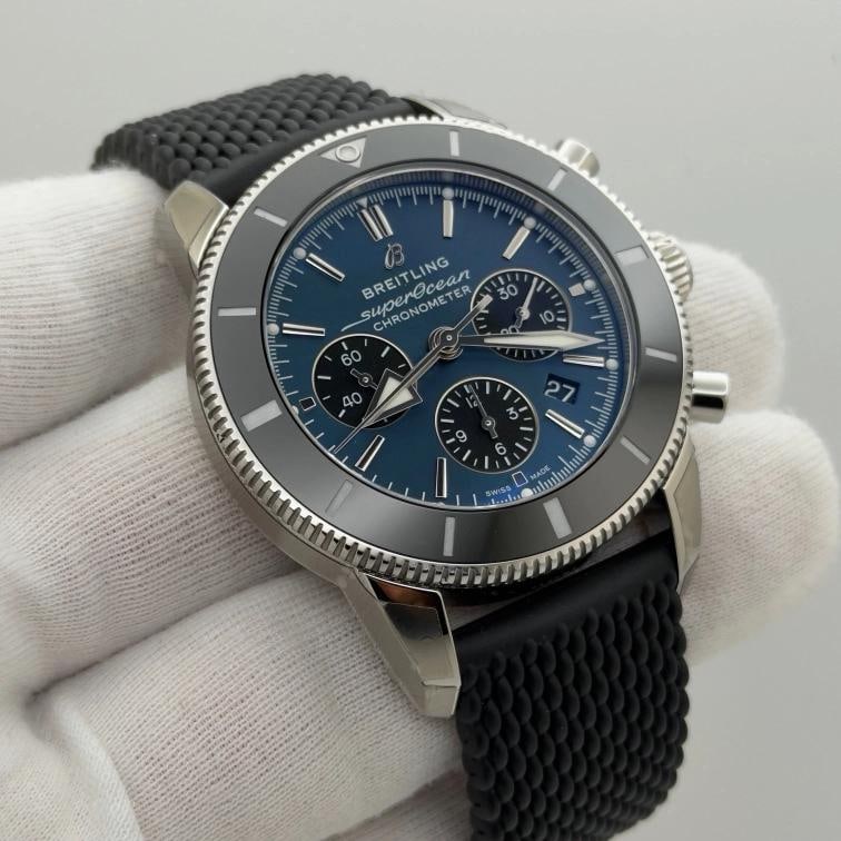 Breitling Superocean Heritage II Chronograph B01 AB0162 44mm Blue Dial Steel - 7