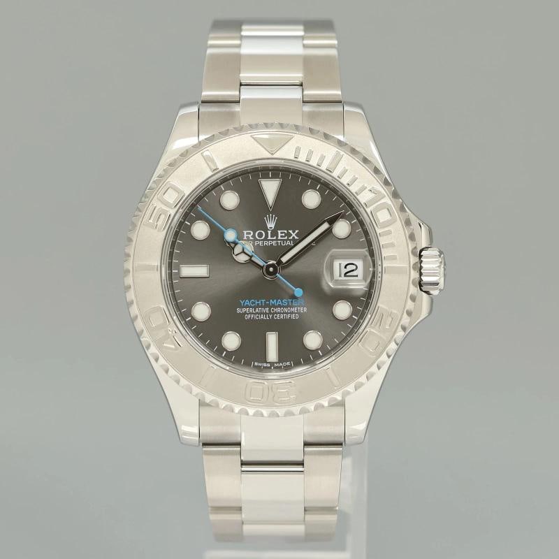 2019 MINT Rolex Yacht-Master 268622 Steel Rhodium 37mm Blue hand Watch Box - 2