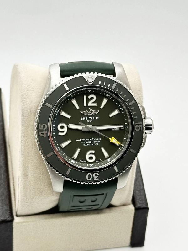 Breitling Superocean Automatic 44 A17367 Green Dial Stainless Steel Box Paper - 4