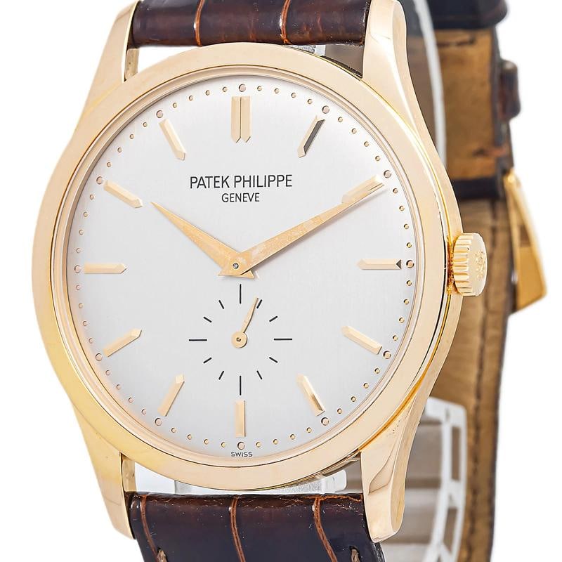 Patek Philippe Calatrava 5196R-001 Manual 18k RG Silver Dial Men's Watch 37mm - 2