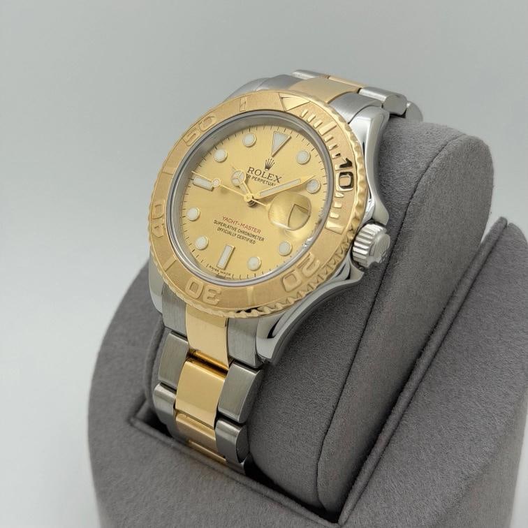 Rolex Yacht Master 16623 40mm Champagne Dial 18K Yellow Gold Steel Box Papers - 7