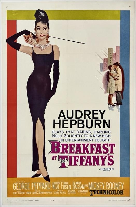 Original Vintage Movie Poster BREAKFAST AT TIFFANY'S Hepburn Rooney Classic OL: Dimensions: 26.8 x 41.2 in. / 68.1 x 104.6 cm.; Circa: 1961. Condition: Used,Industry: Movies,Movie: Breakfast At Tiffany's,Year: 1960-69,Size: 26.8" x 41.2",Object Type: