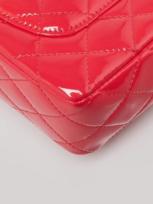 Chanel Pink Quilted Patent Leather Classic Rectangular Mini Flap Bag - 4