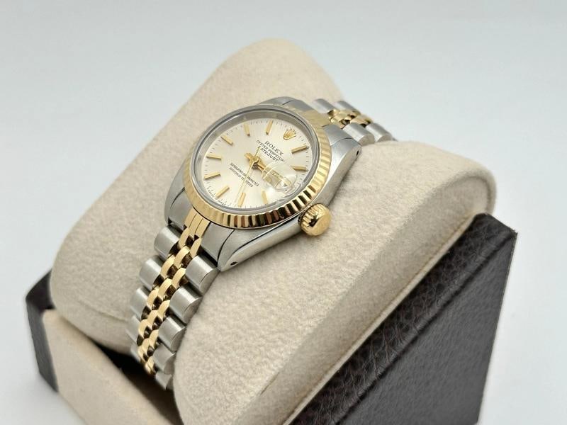 Rolex Datejust Ladies 69173 Silver Dial 18k Gold Stainless Steel Box Paper - 5