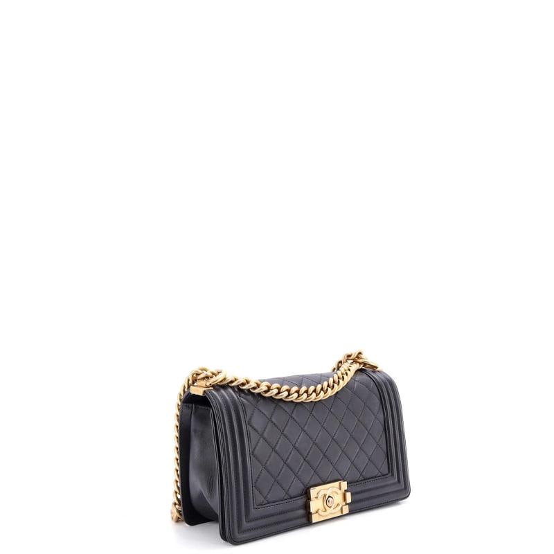 Chanel Boy Flap Bag Quilted Lambskin Old Medium - 2