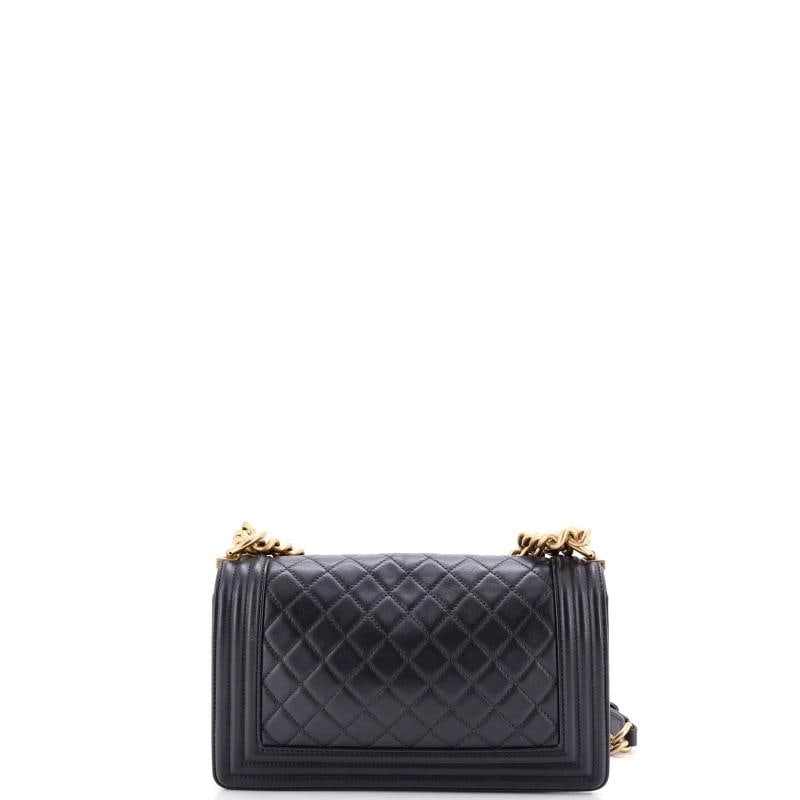 Chanel Boy Flap Bag Quilted Lambskin Old Medium - 3