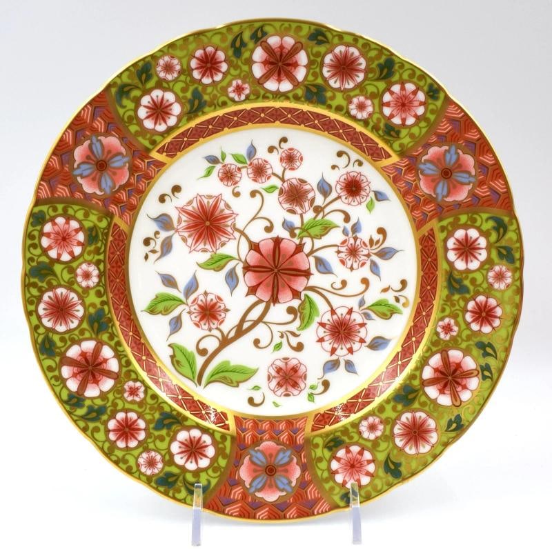 4 Royal Crown Derby Imari Cherry Blossom Accents Plates Set of 4 - 2