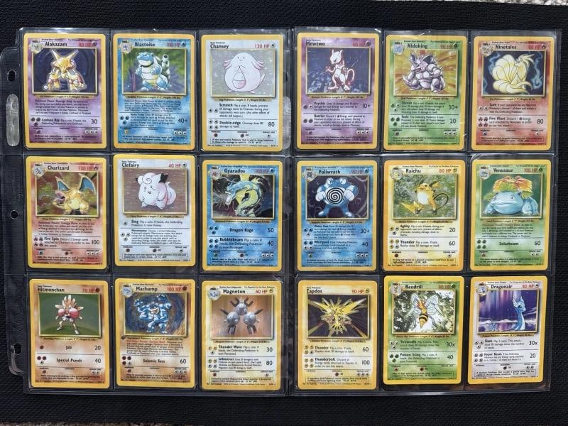 Pokemon Cards 100% Complete Base Set /102 Nintendo WOTC 1999 Vintage Charizard: Condition: Used: An item that has been used previously. ,Game: Pok©mon TCG,Set: Base Set,Language: English,Character: Alakazam, Arcanine, Blastoise, Bulbasaur, Chansey, Charizard, Charmander,