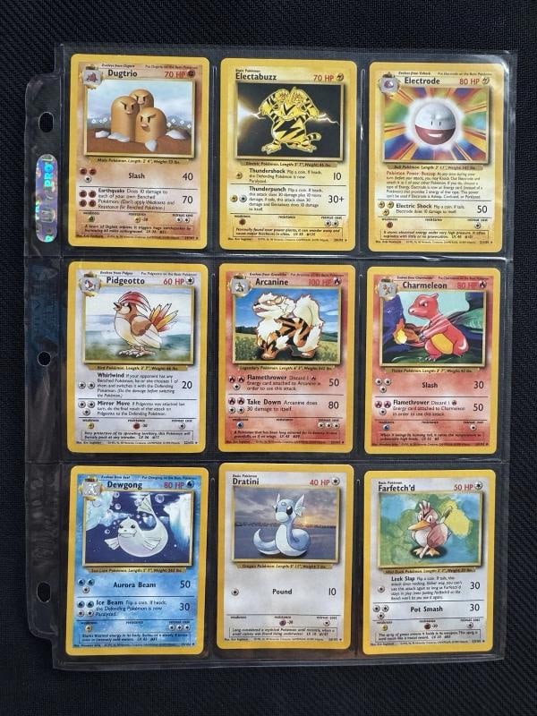 Pokemon Cards 100% Complete Base Set /102 Nintendo WOTC 1999 Vintage Charizard - 9