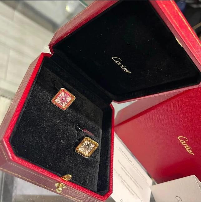 Pre-owned Santos de Cartier Cufflinks - 2