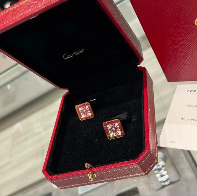 Pre-owned Santos de Cartier Cufflinks - 3
