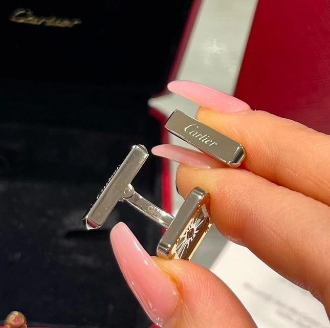 Pre-owned Santos de Cartier Cufflinks - 6