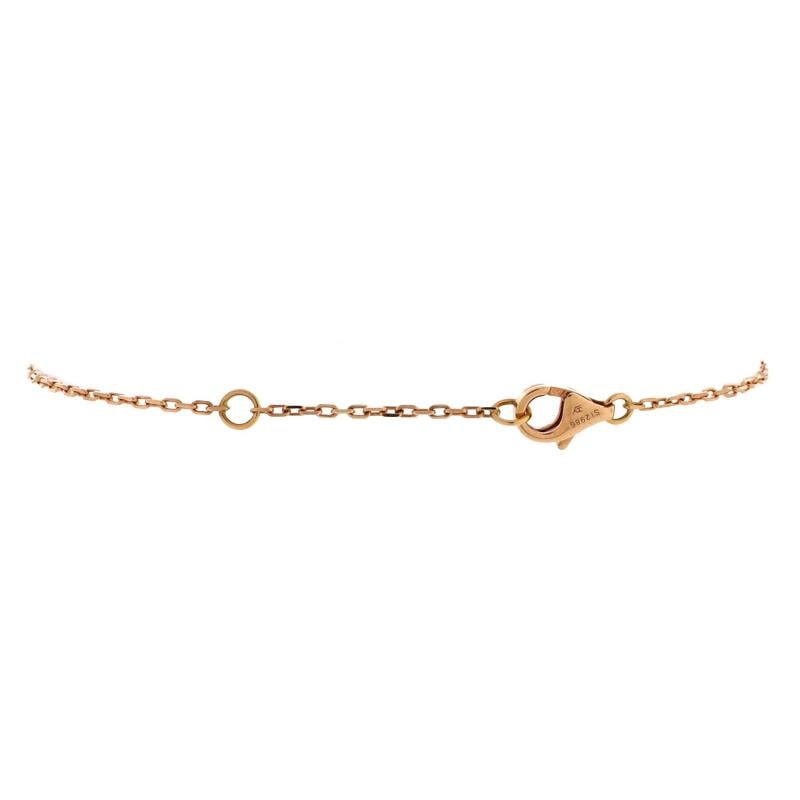 Cartier Double C Logo Bracelet 18K Rose Gold with Pink Sapphires - 2