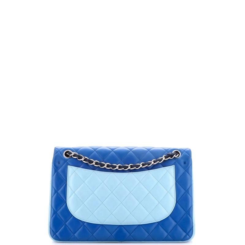 Chanel Tricolor Classic Double Flap Bag Quilted Lambskin Jumbo - 3