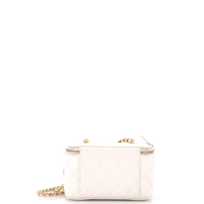 Chanel Coco Casino Vanity Case with Chain Quilted Caviar Small - 3