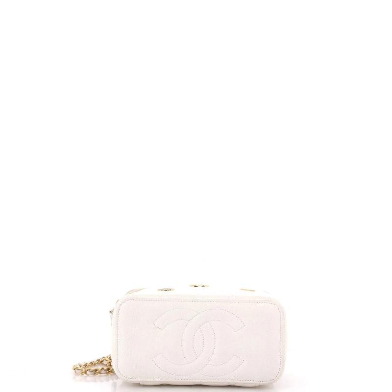 Chanel Coco Casino Vanity Case with Chain Quilted Caviar Small - 4