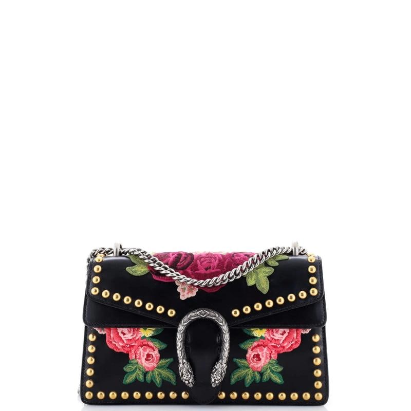 Gucci Dionysus Bag Embroidered Studded Leather Small: Condition: Pre-owned - Good,Brand: Gucci,Exterior Material: Leather,Style: Shoulder Bags,Exterior Color: Black,Department: Women,Size: SmallCondition: Very good. Exterior: scuffs, minor edge wear,