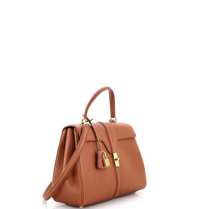 Celine 16 Top Handle Bag Grained Calfskin Medium - 2