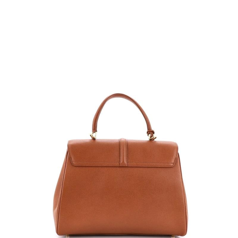 Celine 16 Top Handle Bag Grained Calfskin Medium - 3