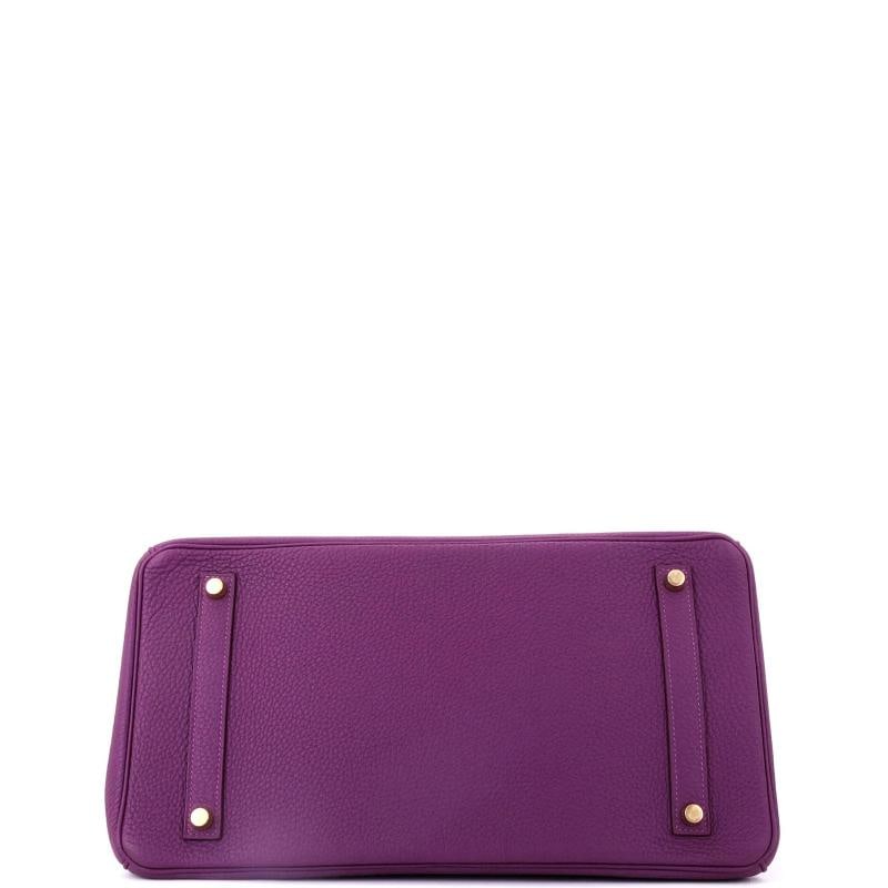 Hermes Birkin Handbag Purple Togo with Gold Hardware 35 - 4