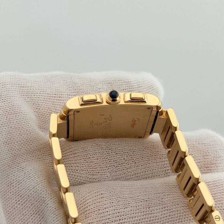 Cartier Tank Francaise Chronoflex Chronograph 1830 28mm x 36mm 18k Yellow Gold - 8