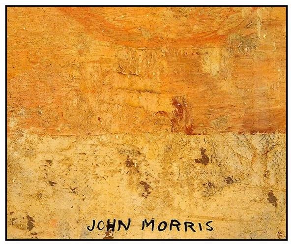 John Morris Original Oil Paint on Canvas Board Abstract Signed Framed Artwork - 3