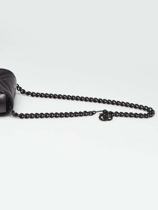 Gucci Black Quilted Leather Marmont Shoulder/Waist Bag - 7