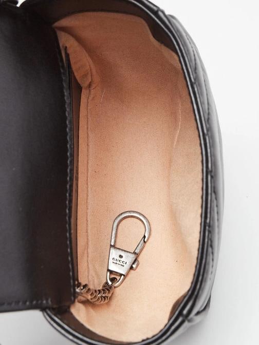 Gucci Black Quilted Leather Marmont Shoulder/Waist Bag - 9