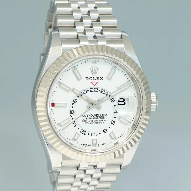 2025 NEW PAPERS Rolex 336934 Sky-Dweller Steel White Jubilee Fluted 42mm Watch - 3