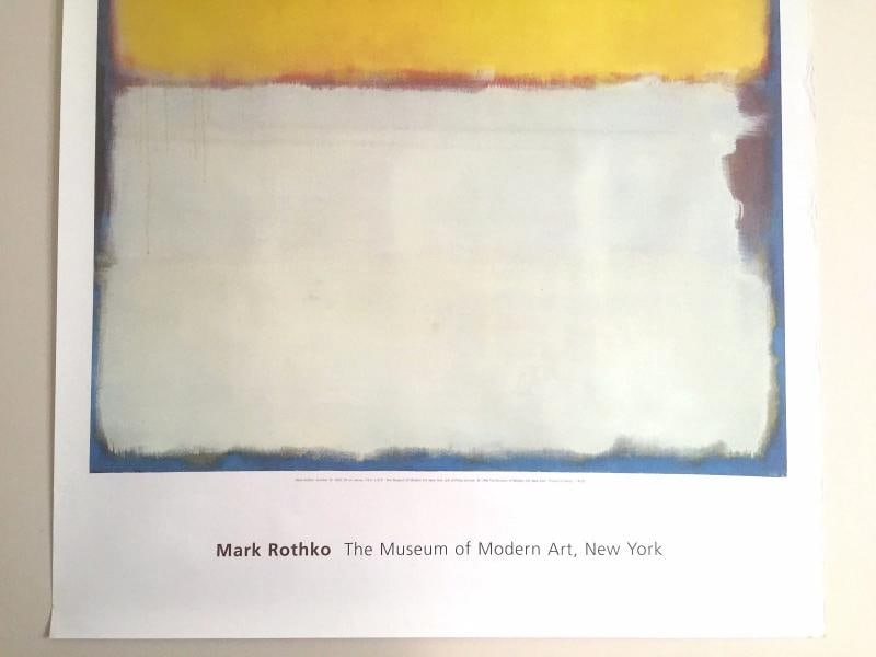 MARK ROTHKO RARE VINTAGE 1996 LITHOGRAPH PRINT XLARGE MOMA POSTER " No.10 " 1958 - 5