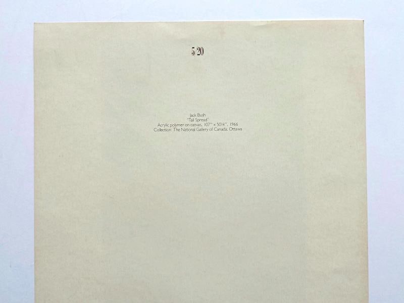 JACK BUSH RARE VTG 1979 MID CENTURY MODERN LITHOGRAPH PRINT " TALL SPREAD " 1966 - 11