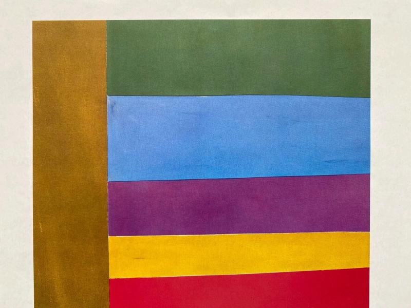 JACK BUSH RARE VTG 1979 MID CENTURY MODERN LITHOGRAPH PRINT " TALL SPREAD " 1966 - 4