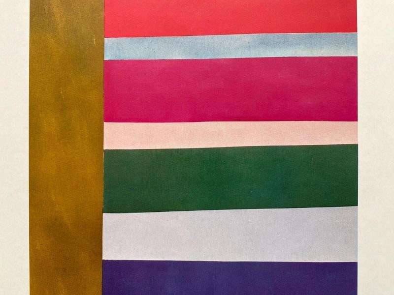JACK BUSH RARE VTG 1979 MID CENTURY MODERN LITHOGRAPH PRINT " TALL SPREAD " 1966 - 5