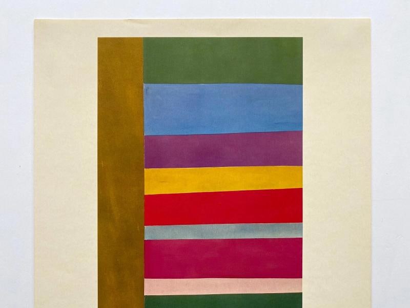 JACK BUSH RARE VTG 1979 MID CENTURY MODERN LITHOGRAPH PRINT " TALL SPREAD " 1966 - 7