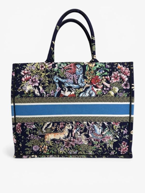 CHRISTIAN DIOR D Constellation Embroidery Book Tote Large Navy Blue - 2