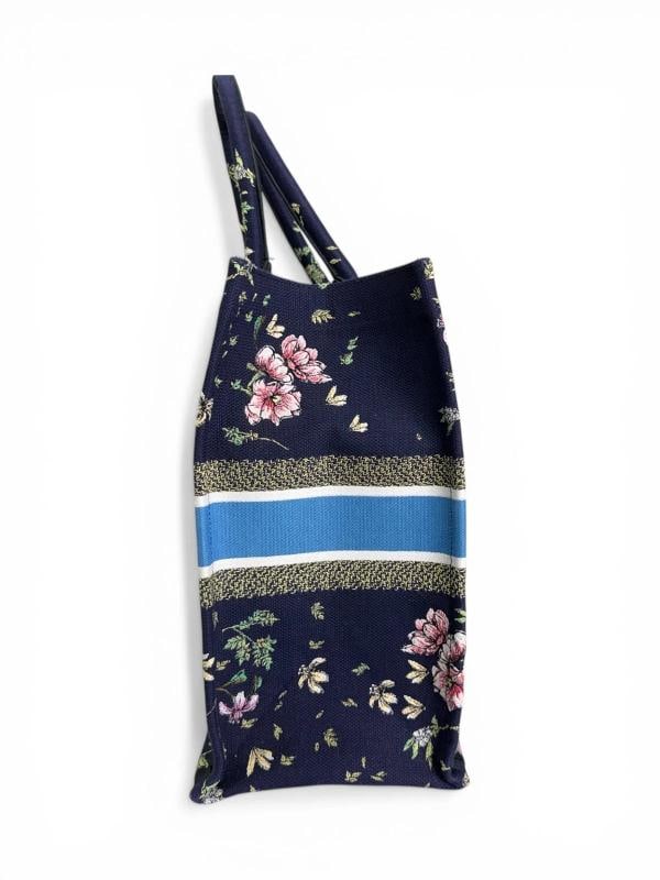 CHRISTIAN DIOR D Constellation Embroidery Book Tote Large Navy Blue - 3