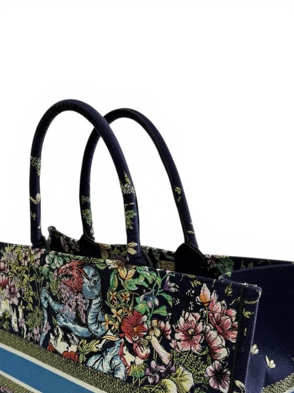 CHRISTIAN DIOR D Constellation Embroidery Book Tote Large Navy Blue - 5